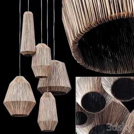 Lamp barrel big rattan n